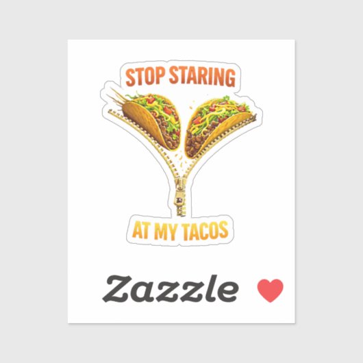 Funny Taco Lover Stop Staring シール (シート)