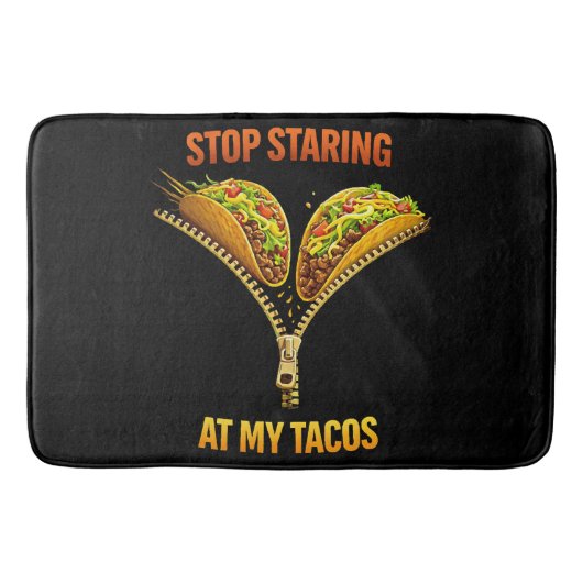 Funny Taco Lover Stop Staring バスマット (正面)