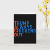 Funny Taco Meme Trump Always Chickens Out Tariff M カード (黄色い花)