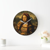Funny Taco Mona Lisa ラージ壁時計 (ホーム)