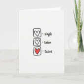 Funny Taco Relationship Card カード (正面)
