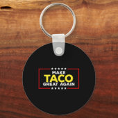 Funny Taco Trump Always Chickens Out Make Taco Gre キーホルダー (正面)