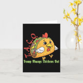 Funny Taco Trump Always Chickens Out Tariff Meme C カード (黄色い花)