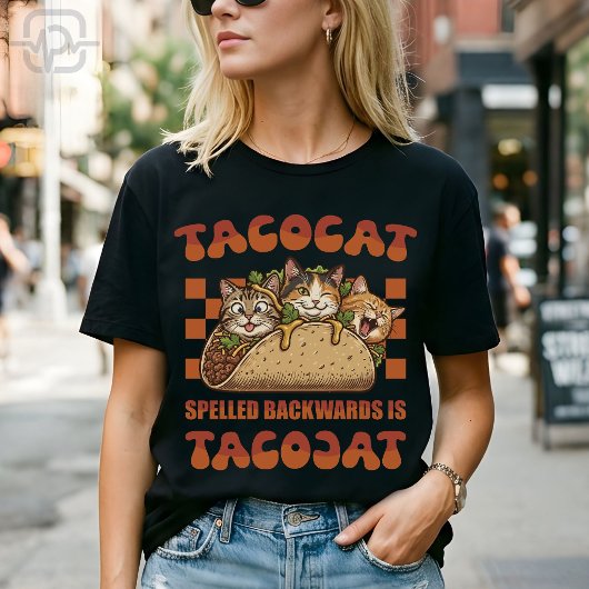 Funny Tacocat Palindrome Retro Cinco De Mayo Tシャツ