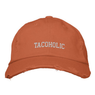 Funny Tacoholic Taco Lover Embroidered Baseball 刺繍入りキャップ