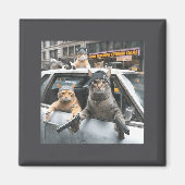 Funny Tactical Cat Meme Military Style  マグネット (正面)