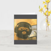 Funny Tactical Gamer Cat Meme Graphic  カード (黄色い花)