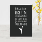 Funny Taekwondo Card Martial Arts Fighting Fighter カード (黄色い花)