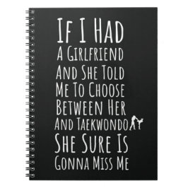 Funny Taekwondo Gifts For Him Martial Arts Men Boy ノートブック