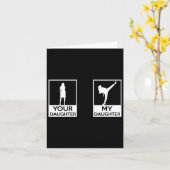 Funny Taekwondo Mom Dad Martial Arts Karate-girls カード (黄色い花)