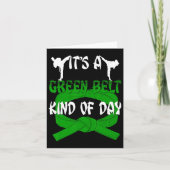 Funny Taekwondo Shirt Karate Its A Green Belt Kind カード (正面)