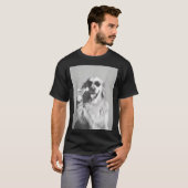 Funny Tail Dog Golden Retriever With Sungles Marti Tシャツ (正面フル)