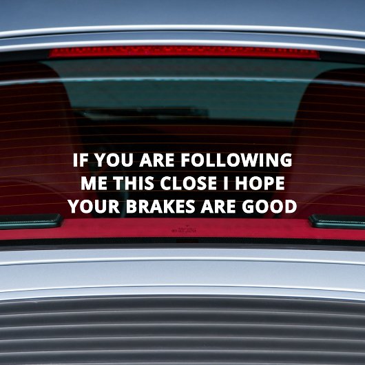 Funny Tailgater Car Decal | Window Cling Vinyl ウィンドウサイン