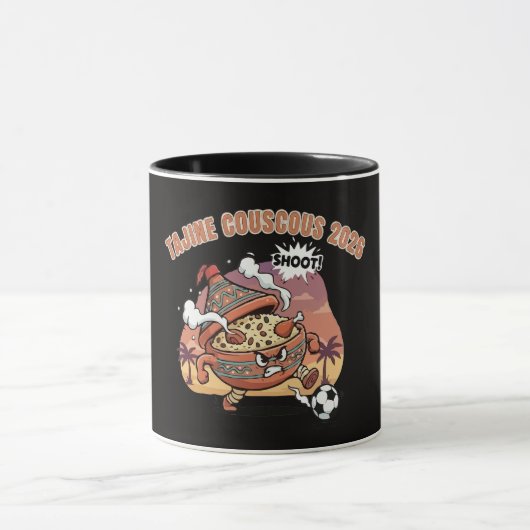 Funny Tajine & Couscous Soccer Character 2026  マグカップ (中央)