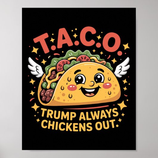 Funny Tariffs Meme Sarcastic Taco Trump Always Chi ポスター (正面)