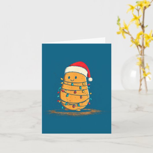 Funny Tato Christmas Graphics Lights Lover  カード (黄色い花)