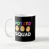 Funny Tato Squad Vegetable Chip Eater French Fries コーヒーマグカップ (左)