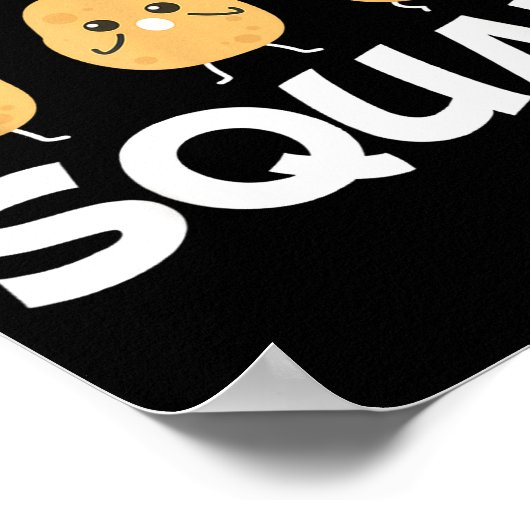 Funny Tato Squad Vegetable Chip Eater French Fries ポスター (角)