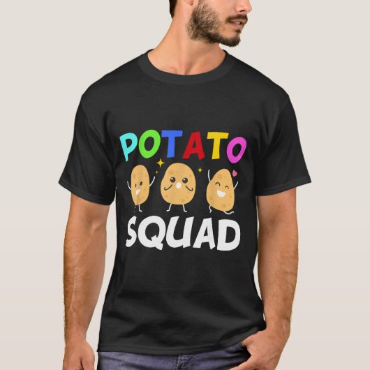 Funny Tato Squad Vegetable Chip Eater French Fries Tシャツ (正面)