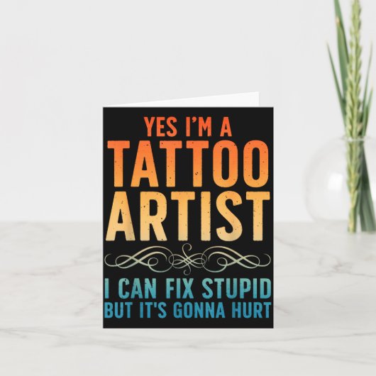 Funny Tattoo Artist Art For Men Women Tattooer Tat カード (正面)