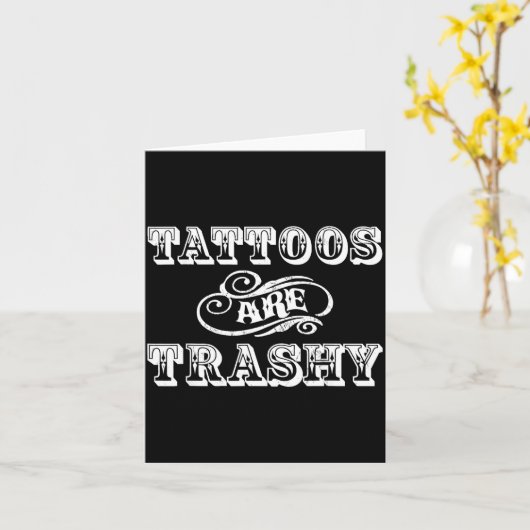 Funny Tattoo Quote Design For Gift  カード (黄色い花)