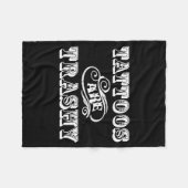 Funny Tattoo Quote Design For Gift  フリースブランケット (正面(横))