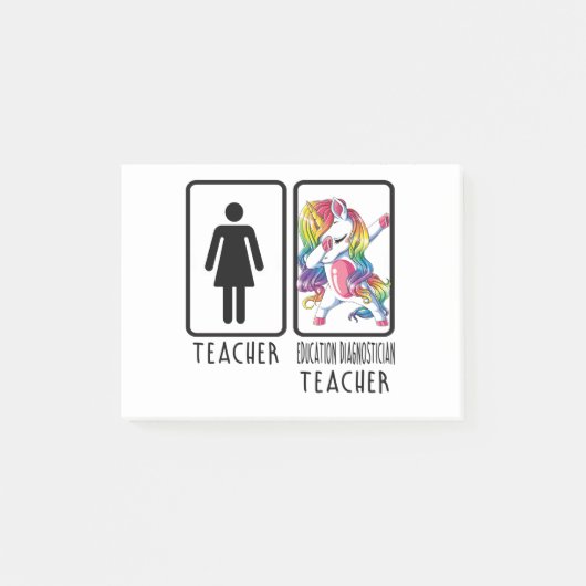 Funny Teacher 1 Education Diagnostician Teacher ポストイット (正面)