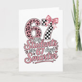 Funny Teacher 67 Days Smarter Students Classroom カード (正面)