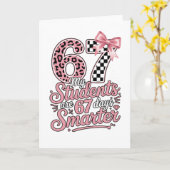 Funny Teacher 67 Days Smarter Students Classroom カード (黄色い花)