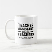 funny teacher assistant joke コーヒーマグカップ (左)