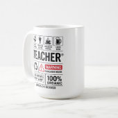 Funny Teacher Definition — Multi-Tasking コーヒーマグカップ (正面左)