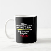 Funny Teacher English Use Commas Dont Be A Psycho  コーヒーマグカップ (左)