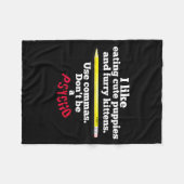 Funny Teacher English Use Commas Dont Be A Psycho  フリースブランケット (正面(横))