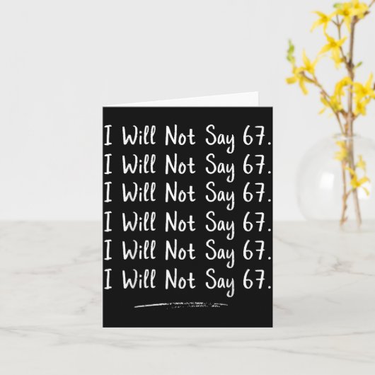Funny Teacher Gen Alpha Clroom Humor I Will Not Sa カード (黄色い花)
