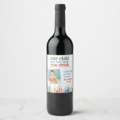 Funny Teacher Gift Wine Bottle Label  ワインラベル (正面)
