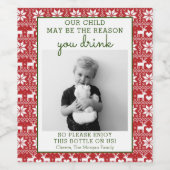 Funny Teacher Gift Wine Label - Christmas Gift ワインラベル (シングルラベル)