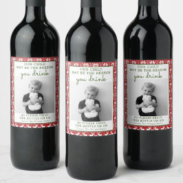 Funny Teacher Gift Wine Label - Christmas Gift ワインラベル