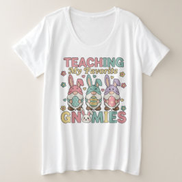 Funny Teacher Gnome Teaching My Favorite Gnomies プラスサイズTシャツ