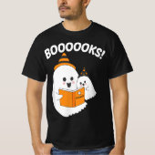 Funny Teacher Halloween Ghost booooooks boo read b Tシャツ (正面)