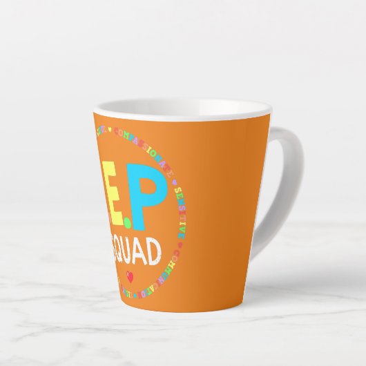 Funny Teacher IEP Squad I Encourage Progress Sped カフェラテマグ (右アングル)