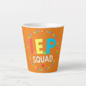 Funny Teacher IEP Squad I Encourage Progress Sped カフェラテマグ (正面)