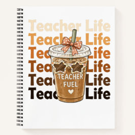 Funny Teacher Life -Teacher Fuel アイスコーヒー ノートブック