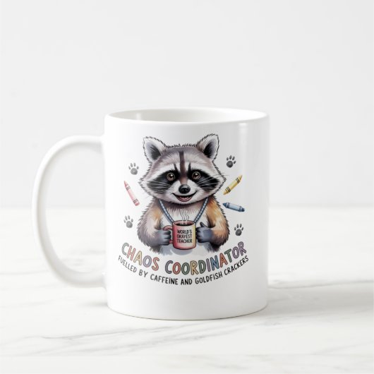 Funny Teacher Mug Chaos Coordinator Gift for Wome コーヒーマグカップ (左)