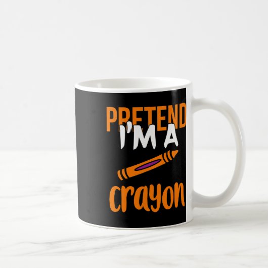 Funny Teacher Pretend I'm A Crayon Halloween Gift  コーヒーマグカップ (右)