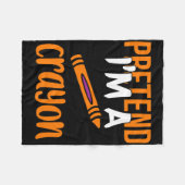 Funny Teacher Pretend I'm A Crayon Halloween Gift  フリースブランケット (正面(横))