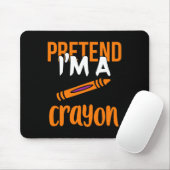 Funny Teacher Pretend I'm A Crayon Halloween Gift  マウスパッド (マウス)