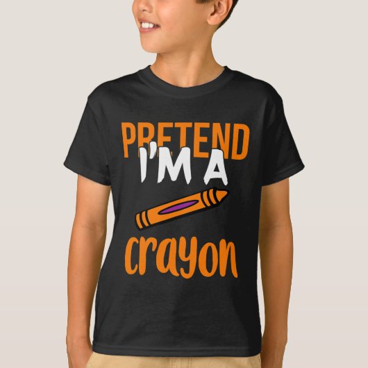 Funny Teacher Pretend I'm A Crayon Halloween Gift Tシャツ (正面)