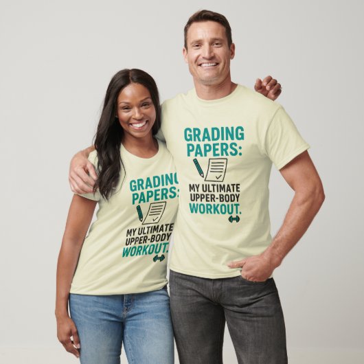 Funny Teacher Quote – Grading Papers Is My Workout Tシャツ (ユニセックス)