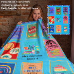 Funny Teacher Quotes Best Gift Ever Add Name Thank フリースブランケット<br><div class="desc">Looking for a fun and unique gift for your favorite teacher? Look no further than this personalized Zazzle teacher blanket! With a variety of funny and unique teacher quotes, this blanket is perfect for any teacher, whether they're new to the game or have been teaching for years. This blanket is...</div>