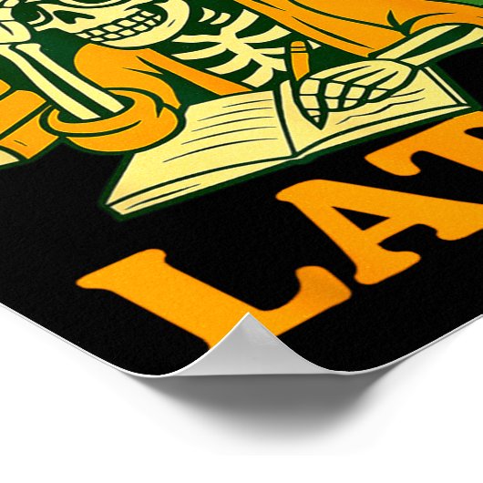 Funny Teacher Skeleton 6 7 Meme Six Seven Skeleton ポスター (角)